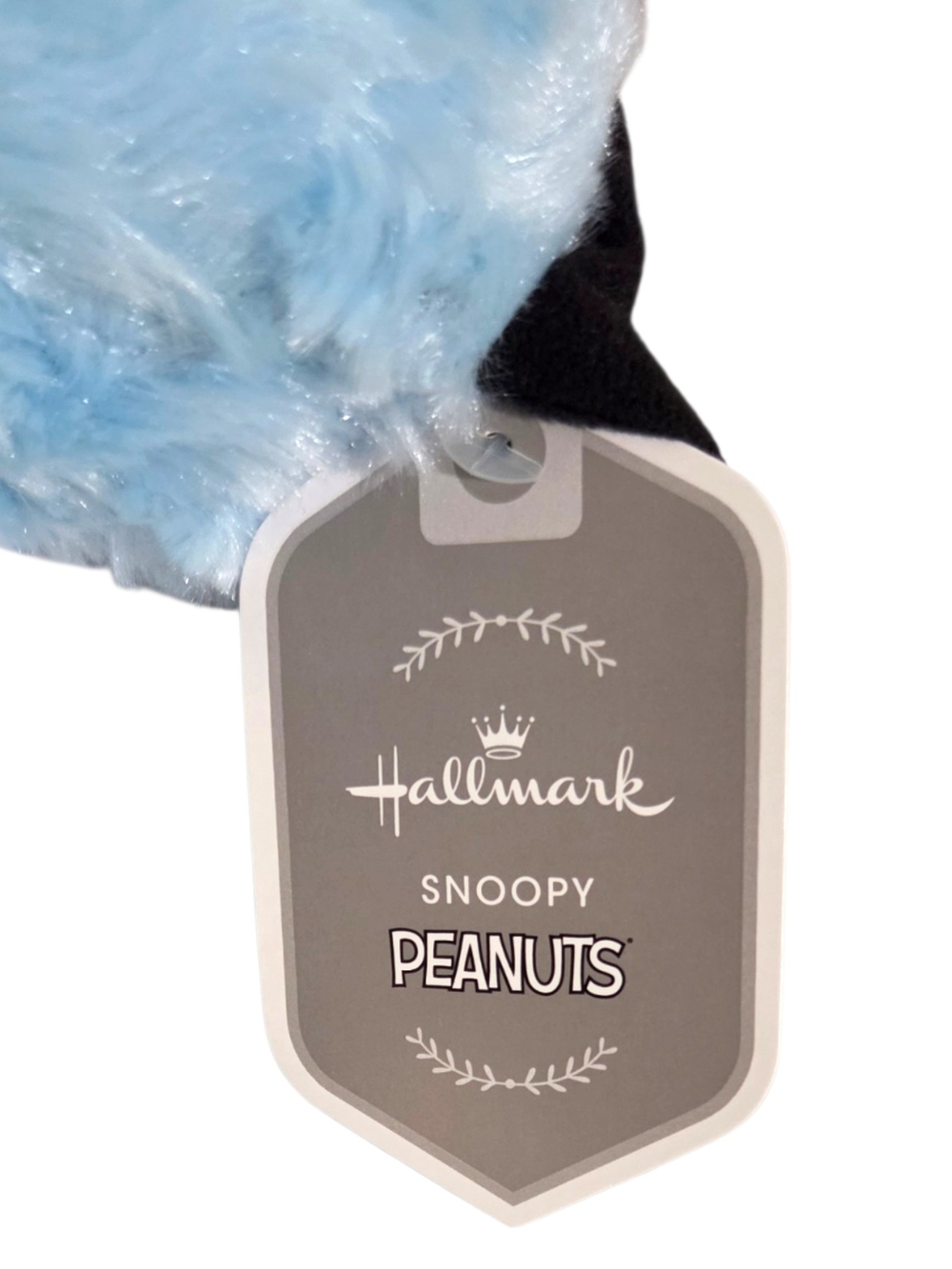 Hallmark Peanuts Snoopy Curly Plush Light Blue Black 6 Inch NWT 2022 - Picture 6 of 11
